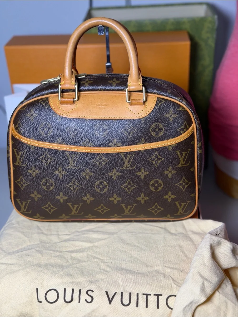 Louis Vuitton Trouville Monogram Canvas Satchel | COA + Dust Bag |